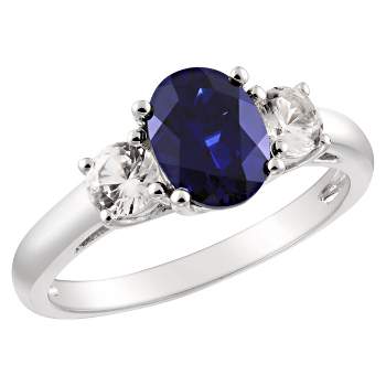 Diamond And Created Sapphire Ring : Target