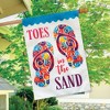 Toes In The Sand Summer Burlap House Flag Flip Flops 28" x 40" Briarwood Lane - image 4 of 4