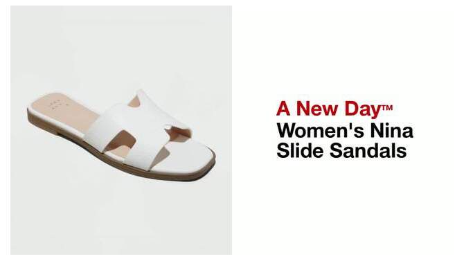 Women's Nina Slide Sandals - A New Day™, 2 of 19, play video