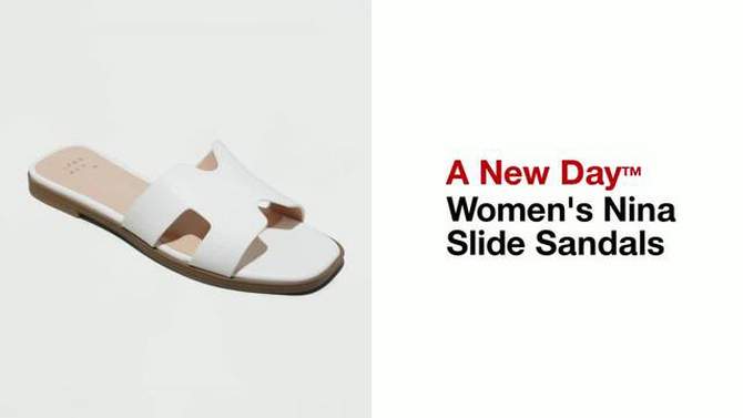 Women's Nina Slide Sandals - A New Day™, 2 of 12, play video