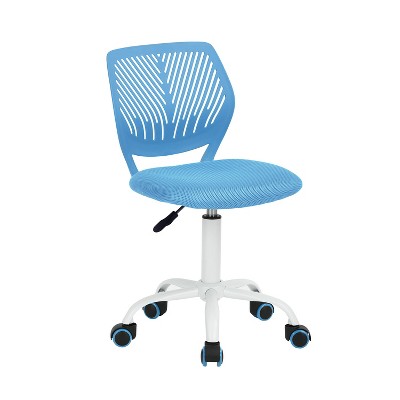 and White Adjustable Height Swivel Rolling Office Chair