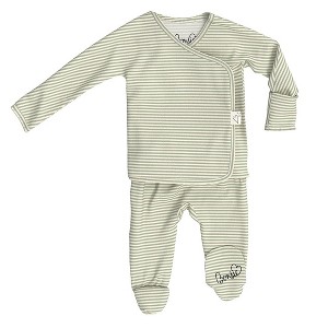 Bonsie Skin to Skin Babywear - Footie - Mint Twist - 1 of 4