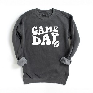 Simply Sage Market Women's  Garment Dyed Graphic Sweatshirt Game Day Football - 1 of 4