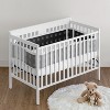 Sweet Jojo Designs Gender Neutral Unisex BreathableBaby Breathable Mesh Crib Liner Anti Bumper Pad Boho Hatch Black and White - 2 of 4