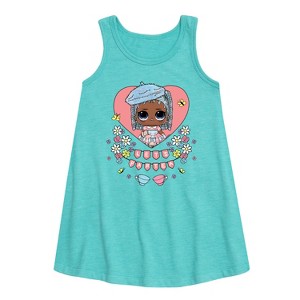 Girls' - LOL Surprise! - Let's Par-Tea Graphic Sleeveless Aline Dress - 1 of 2