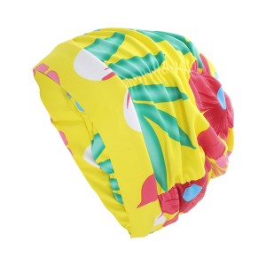 Unique Bargains Nylon Pleated Style Swimming Cap 1Pc - 1 of 4