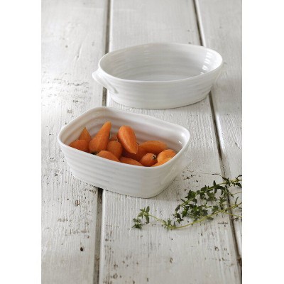 White Fine Porcelain Mini Oval Baker Dish