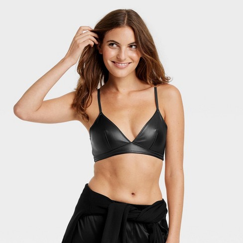 Women's Faux Leather Bralette - … curated on LTK