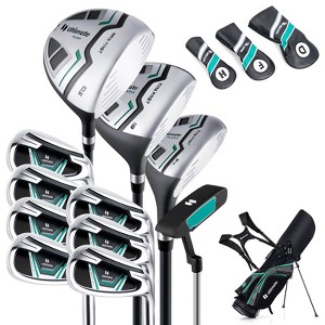 Ultimate Men's Complete Golf Club Set Golf Club Package Set incl 460CC with Rain Hood Blue/Green - 1 of 4