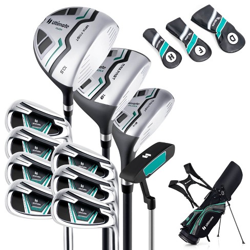 Ultimate Men's Complete Golf Club Set Golf Club Package Set Incl 460cc With  Rain Hood Green : Target