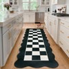 Modern Checkered Bordered Area Rug Machine Washable Rug - 4 of 4