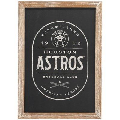 MLB Houston Astros Baseball Logo Glass Framed Panel