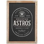 MLB Houston Astros Baseball Framed Wood Sign Panel