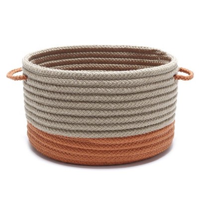 Colonial Mills Marina Basket - Orange 15"x15"x18" 100% Polypropylene Round