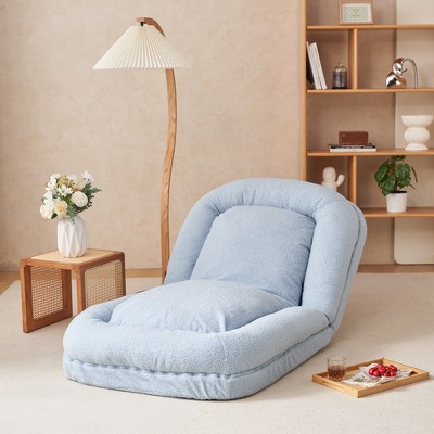 Triple Fold Down Adjustable Chair Bed with 18 Positions, Multifunctional Lounge Sofa with Thickened Cushion for Living Room or Bedroom