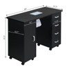 Karlhome Black Professional Nail Table with Fan and 4 Drawers - 2 of 4