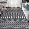 Geometric Machine Washable Rug with Rubber Backing for Living Room Modern Non-Slip Area Rug Easy-Cleaning Floor Carpet for Bedroom Dining Room - 4 of 4