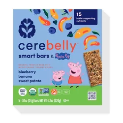 Cerebelly Organic Blueberry Banana Sweet Potato Smart Snack Bars - 4.2oz
