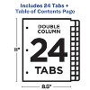 Avery Ready Index 24 Tab Double Column Binder Dividers, Customizable Table of Contents, Multicolor Tabs, 1 Set (11321) - 4 of 4