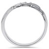 Pompeii3 Three Stone Diamond 14K White Gold Wedding Ring - 3 of 4