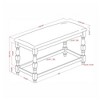 Simple Relax Upholstered Counter Height Bench in Ivory and Dark Gray - 3 of 4