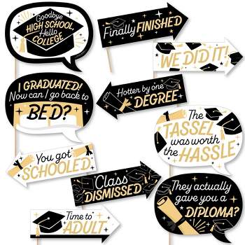 Big Dot of Happiness Hello College - 2024 Graduation Party Photo Booth Props Kit - 20 Count
