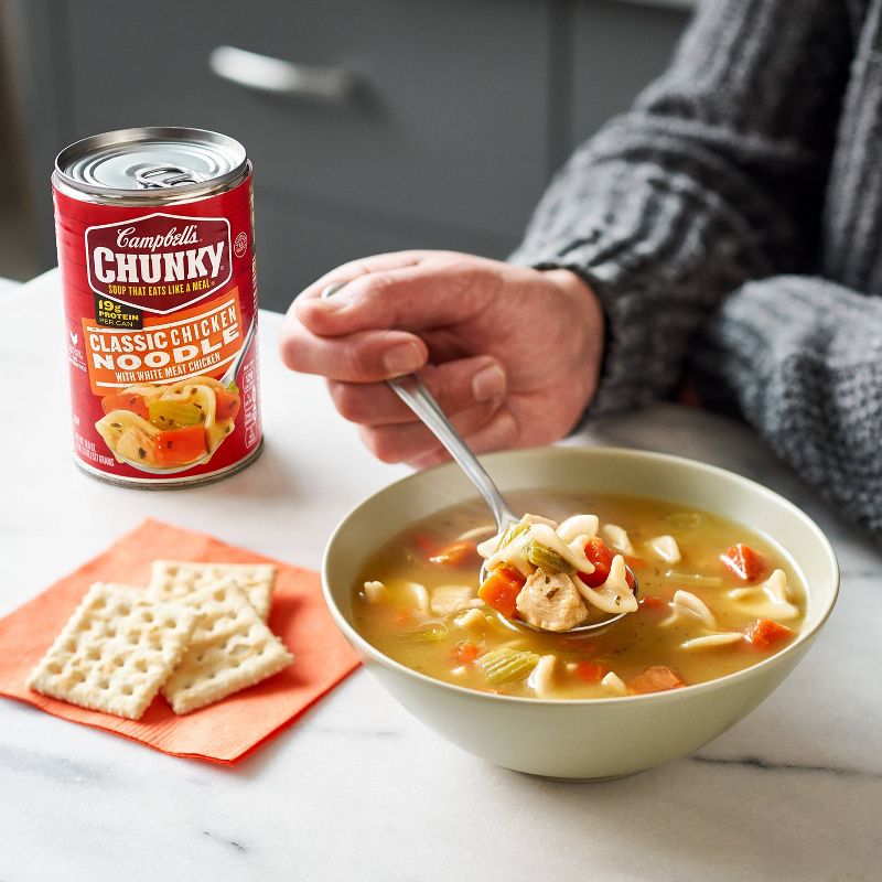Campbell&#39;s Chunky Classic Chicken Noodle Soup - 18.6oz, 3 of 16