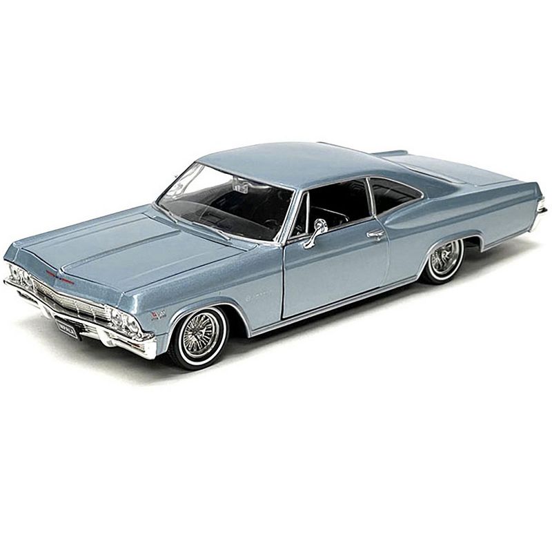1965 Chevrolet Impala SS 396 Lowrider Light Blue Metallic "Low Rider Collection" 1/24 Diecast Model Car by Welly, 2 of 4