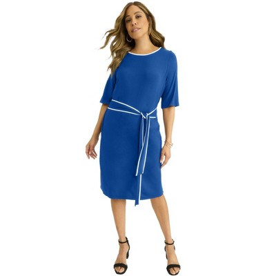 Jessica London Women's Plus Size Side Tie Maxi Dress
