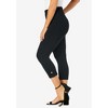 Jessica London Women's Plus Size Stretch Cotton Cuff-Button Capri Legging - 4 of 4
