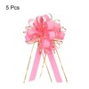 Unique Bargains Christmas Wedding Car Basket Gift Wrapping Big Pull Bow 5 Pcs - 3 of 4