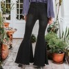 Anna-Kaci Classic Retro High Waist Long Denim Frayed Hem Bell Bottom Jeans - image 3 of 4