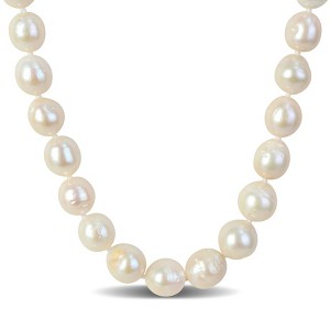 EVERLY JEWELRY | Brass 9-11mm Cultured Freshwater Edison Pearl Necklace, 18 inc - 1 of 4