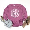 Simply Sage Market Women's Let It Snow Wreath Long Sleeve Garment Dyed Tee - 3 of 4