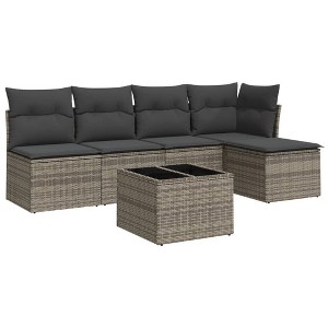 vidaXL Garden Sofa Set Grey - 1 of 4