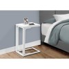 Monarch Specialties Accent Table C-Shaped End Side Snack Living Room Bedroom Metal Laminate White Contemporary Modern - 2 of 4