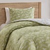 Nestl Modern Comforter Set, 3 Piece Botanical Bedding Set, Reversible Comforter Bed Set - 3 of 4