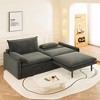 81.1'' Chenille Deep Seat 4-Seat Convertible Sleeper Sofa Bed with Storage and USB Port - 3 of 4