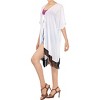 LA LEELA Women's Open Front Summer Vacation Beachwear Short Bathing Suit Cardigan Holiday Swimwear Duster Beach Swim - 2 of 4