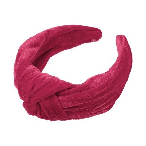 Unique Bargains Women's Velvet Wide Knotted headband for headband Hair Hoop Hair Accessories 1 Pc - 1 of 4