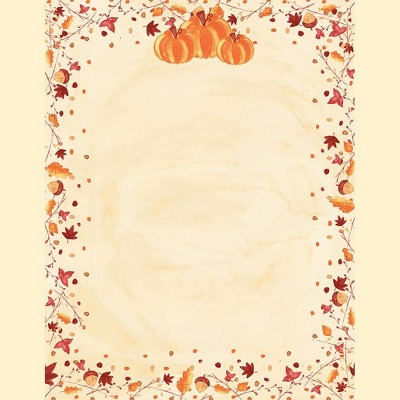 Great Papers! PAINTED PUMPKIN Letterhead, 80 Count, 11" x 8.5" (2015086)