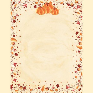 Great Papers! PAINTED PUMPKIN Letterhead, 80 Count, 11" x 8.5" (2015086) - 1 of 1