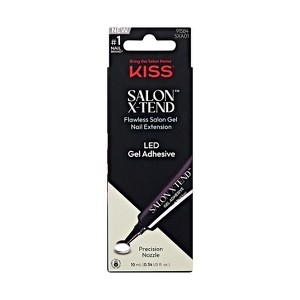 KISS Products Salon X-tend LED Soft Gel Adhesive Fake Nails - 0.34 fl oz - 1 of 4