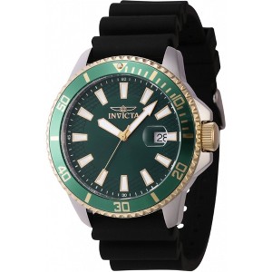Invicta 46134 Men's Pro Diver Quartz Date Green Dial Strap Watch - 1 of 2
