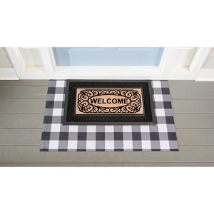 Evergreen Buffalo Check Layering Mat Indoor Outdoor 2'2"x3'6" Black - 1 of 3