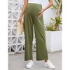 Maternity Pregnancy Loose Lounge Sweatpants Smocked Wide Leg - 3 of 4