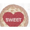 Earth Rugs “Sweet” Round Coaster – Braided Jute, Farmhouse Word Art Accent, 5"x5" - 2 of 3