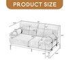 Modern Loveseat Sofa 59" Sofa Couch 2-Seater Sofa with Flexible USB Ports , Unique Cylindrical Armrests - Leovsnove - 3 of 4