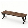 Gulches 78.74" Two Person Desk, Industrial Double Computer Desk with Metal Frame - 4 of 4