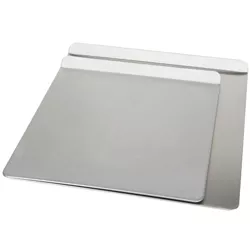 T-Fal 2pc Medium and Large Cookie Sheets Silver